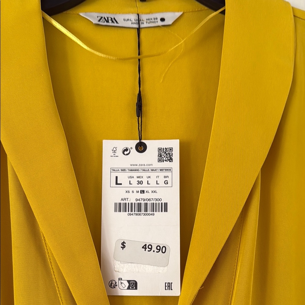 Zara Tie Front Blouse - Picture 2 of 3
